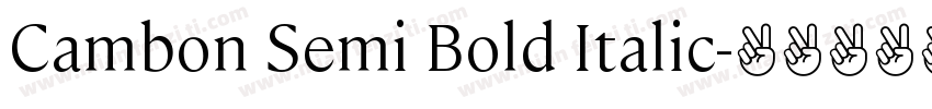 Cambon Semi Bold Italic字体转换